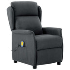 vidaXL Massagesessel Hellgrau Stoff
