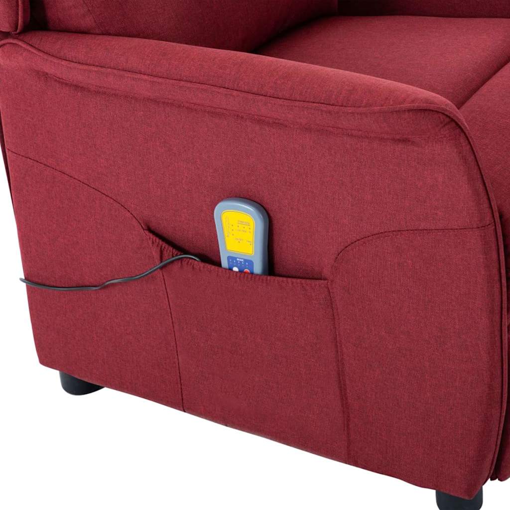 vidaXL Massagesessel mit Kissen Wein 93,5 x 67,5 x 101,5 cm Stoff