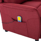 vidaXL Massagesessel mit Kissen Wein 93,5 x 67,5 x 101,5 cm Stoff