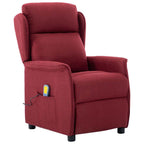 vidaXL Massagesessel mit Kissen Wein 93,5 x 67,5 x 101,5 cm Stoff