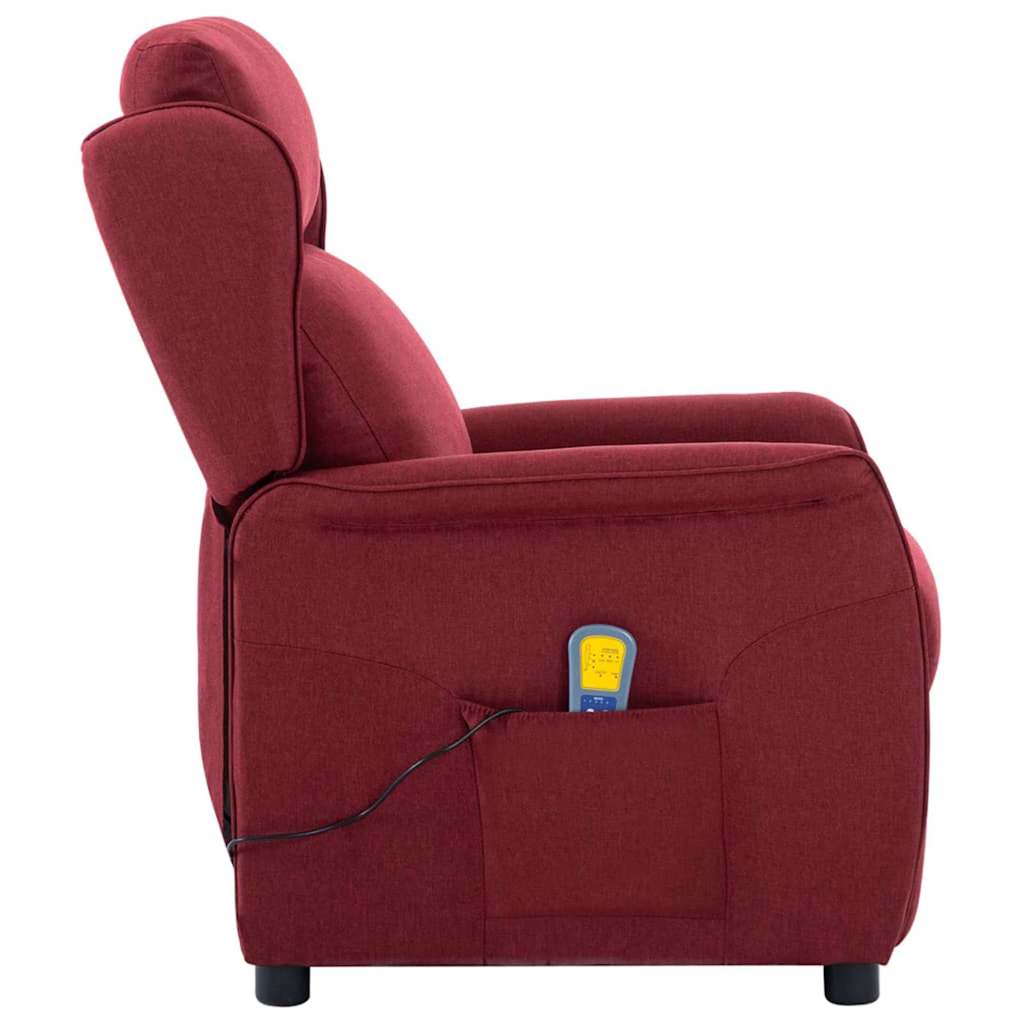 vidaXL Massagesessel mit Kissen Wein 93,5 x 67,5 x 101,5 cm Stoff