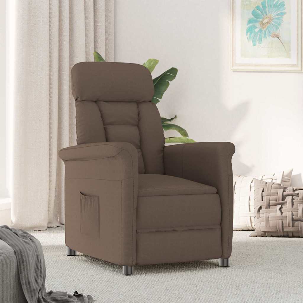 vidaXL Sessel Braun Mikrofaser