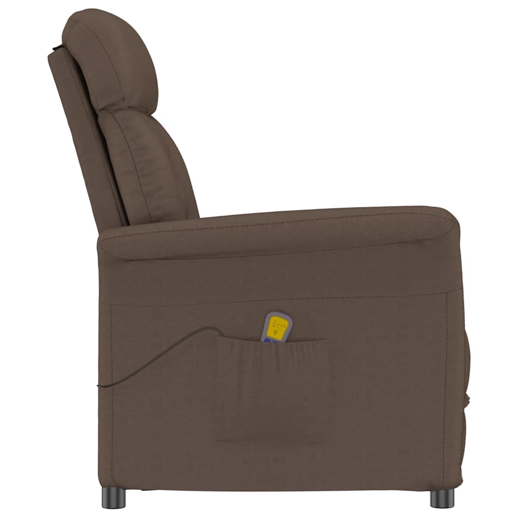 vidaXL Massagesessel Braun 96,5 x 70,5 x 95 cm Mikrofaser