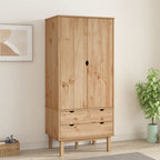 vidaXL Kleiderschrank OTTA 76,5x53x172 cm Massivholz Kiefer