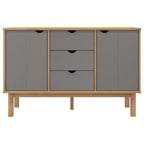 vidaXL Sideboard OTTA Braun&Grau 113,5x43x73 cm Massivholz Kiefer