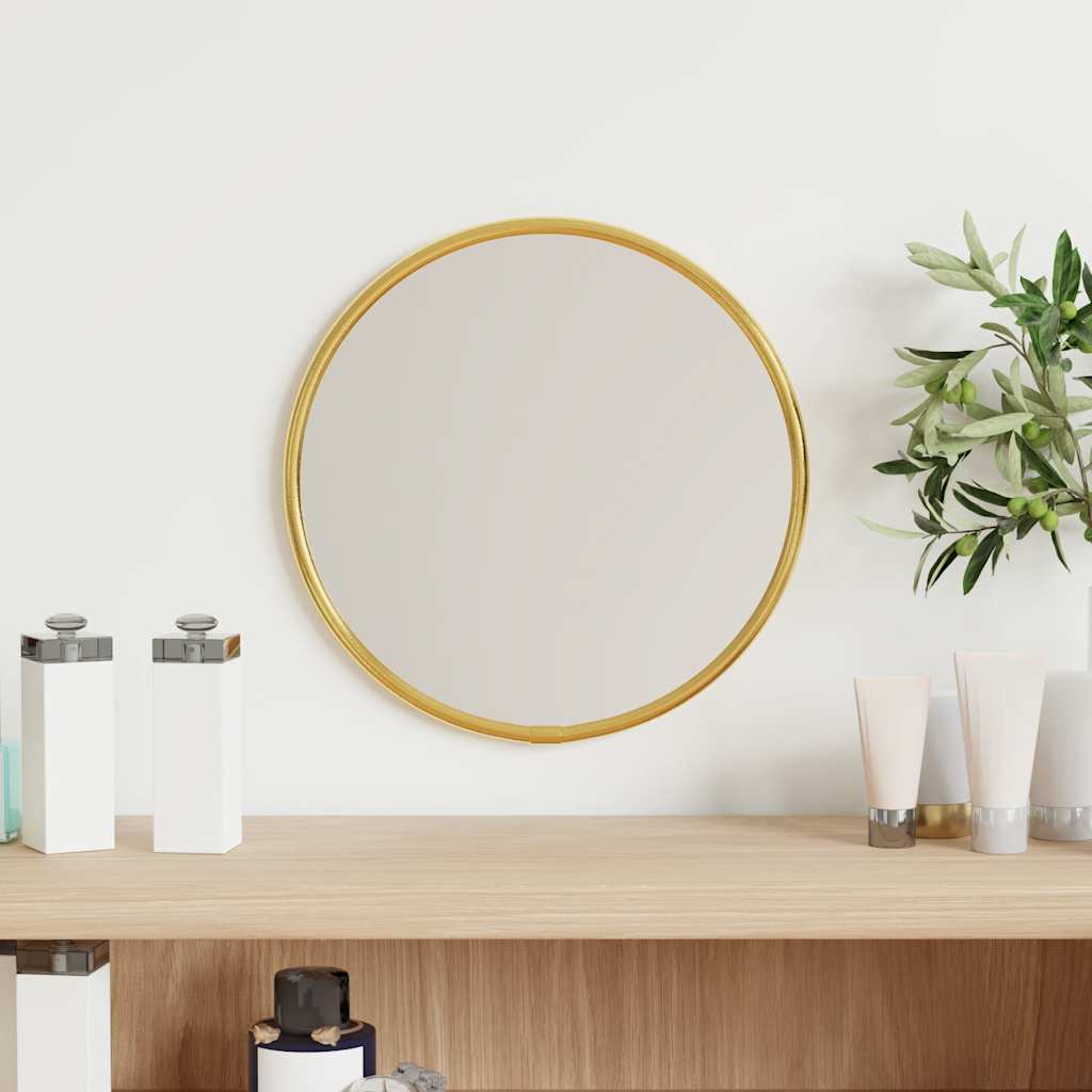 vidaXL Wandspiegel Golden Ø 20 cm Rund