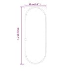 vidaXL Wandspiegel Silbern 40x15 cm Oval