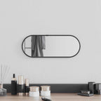 vidaXL Wandspiegel Schwarz 40x15 cm Oval