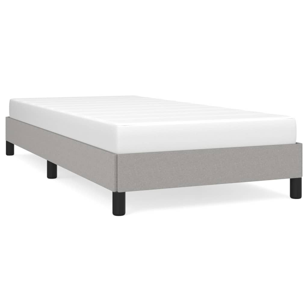 vidaXL Bettgestell ohne Matratze Hellgrau 80x200 cm Stoff