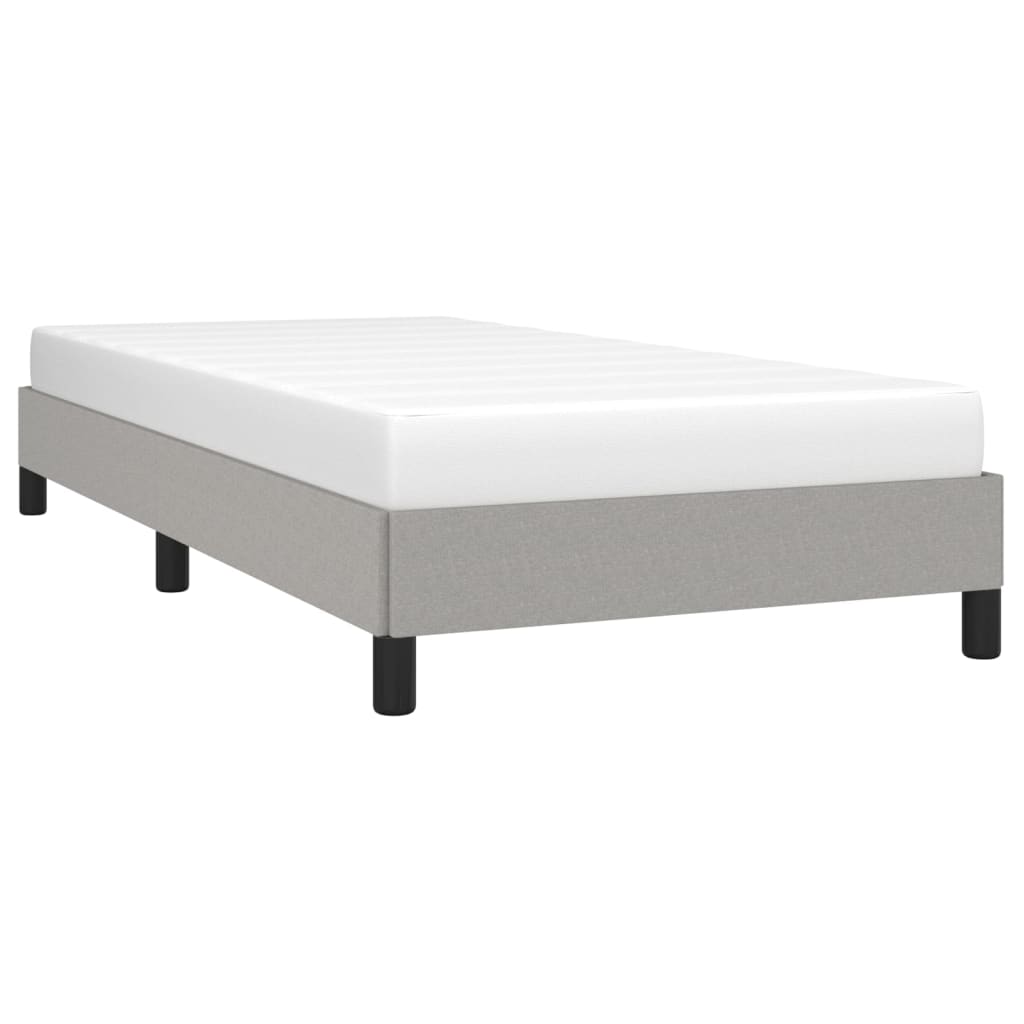vidaXL Bettgestell ohne Matratze Hellgrau 80x200 cm Stoff