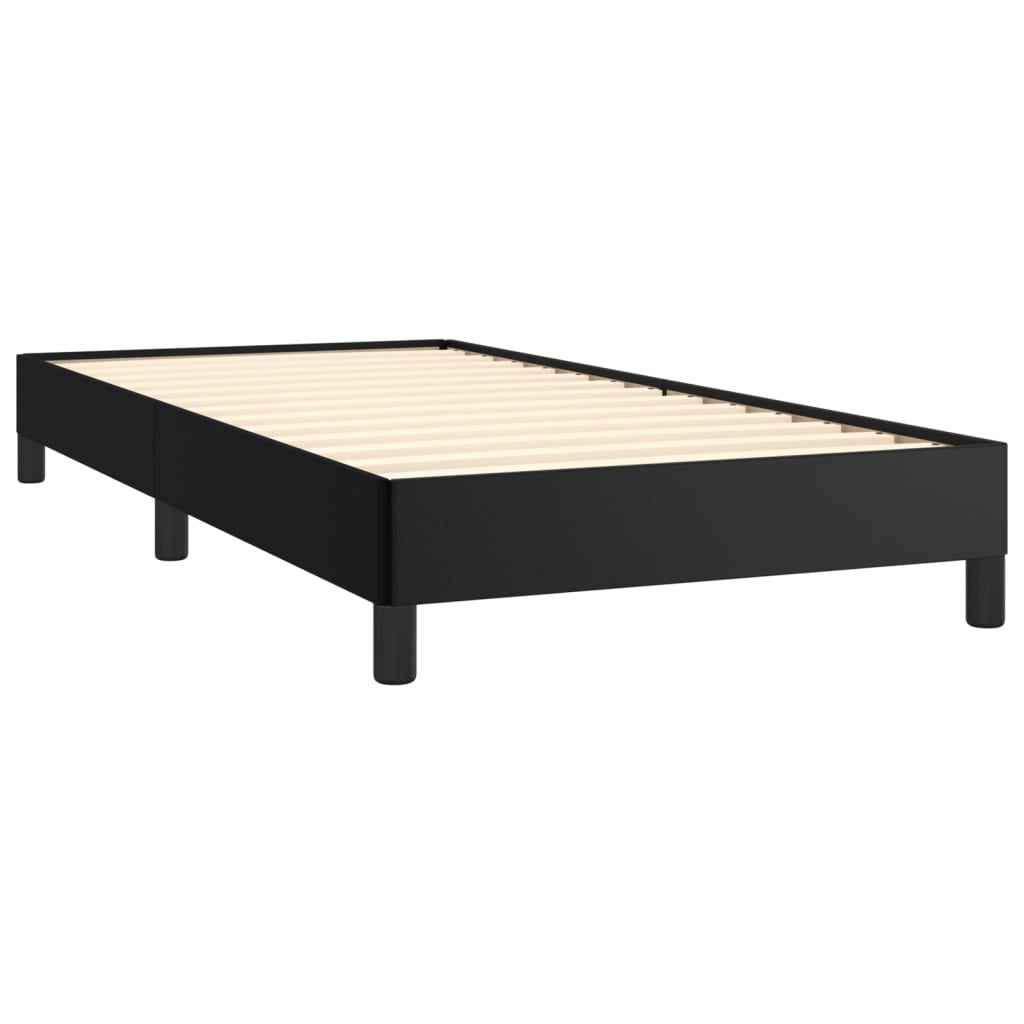 vidaXL Bettgestell Schwarz 80x200 cm Kunstleder
