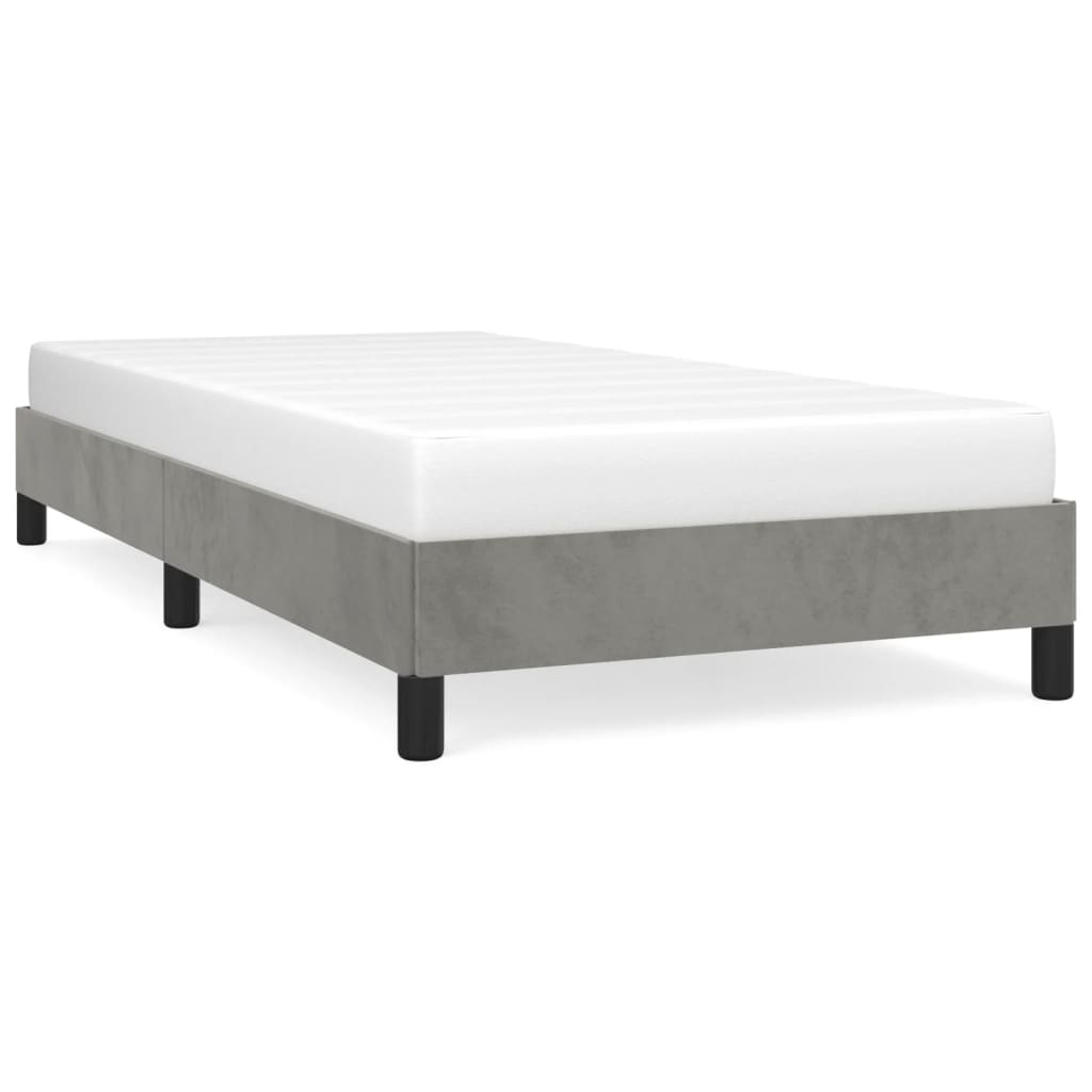 vidaXL Bettgestell ohne Matratze Hellgrau 80x200 cm Samt