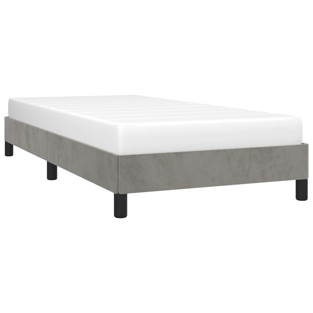 vidaXL Bettgestell ohne Matratze Hellgrau 80x200 cm Samt