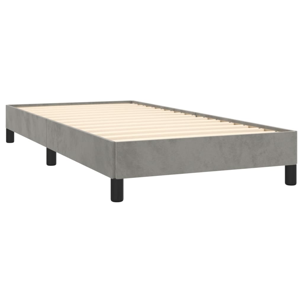 vidaXL Bettgestell ohne Matratze Hellgrau 80x200 cm Samt