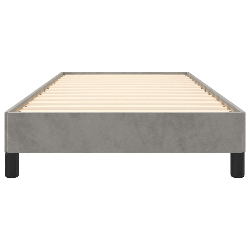 vidaXL Bettgestell ohne Matratze Hellgrau 80x200 cm Samt