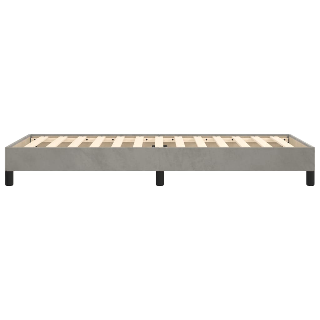 vidaXL Bettgestell ohne Matratze Hellgrau 80x200 cm Samt