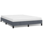 vidaXL Bettgestell ohne Matratze Dunkelgrau 152x203 cm Queen-Size Samt
