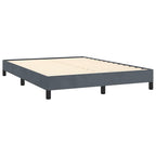 vidaXL Bettgestell ohne Matratze Dunkelgrau 152x203 cm Queen-Size Samt