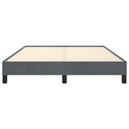 vidaXL Bettgestell ohne Matratze Dunkelgrau 152x203 cm Queen-Size Samt