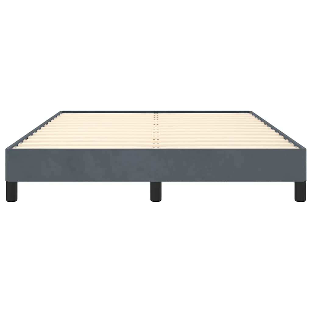 vidaXL Bettgestell ohne Matratze Dunkelgrau 152x203 cm Queen-Size Samt