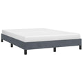 vidaXL Bettgestell ohne Matratze Dunkelgrau 152x203 cm Queen-Size Samt