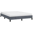 vidaXL Bettgestell ohne Matratze Dunkelgrau 152x203 cm Queen-Size Samt