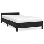 vidaXL Bettgestell mit Kopfteil ohne Matratze Schwarz 80x200 cm Samt