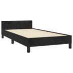 vidaXL Bettgestell mit Kopfteil ohne Matratze Schwarz 80x200 cm Samt