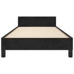 vidaXL Bettgestell mit Kopfteil ohne Matratze Schwarz 80x200 cm Samt