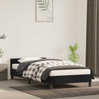 vidaXL Bettgestell mit Kopfteil ohne Matratze Schwarz 80x200 cm Samt