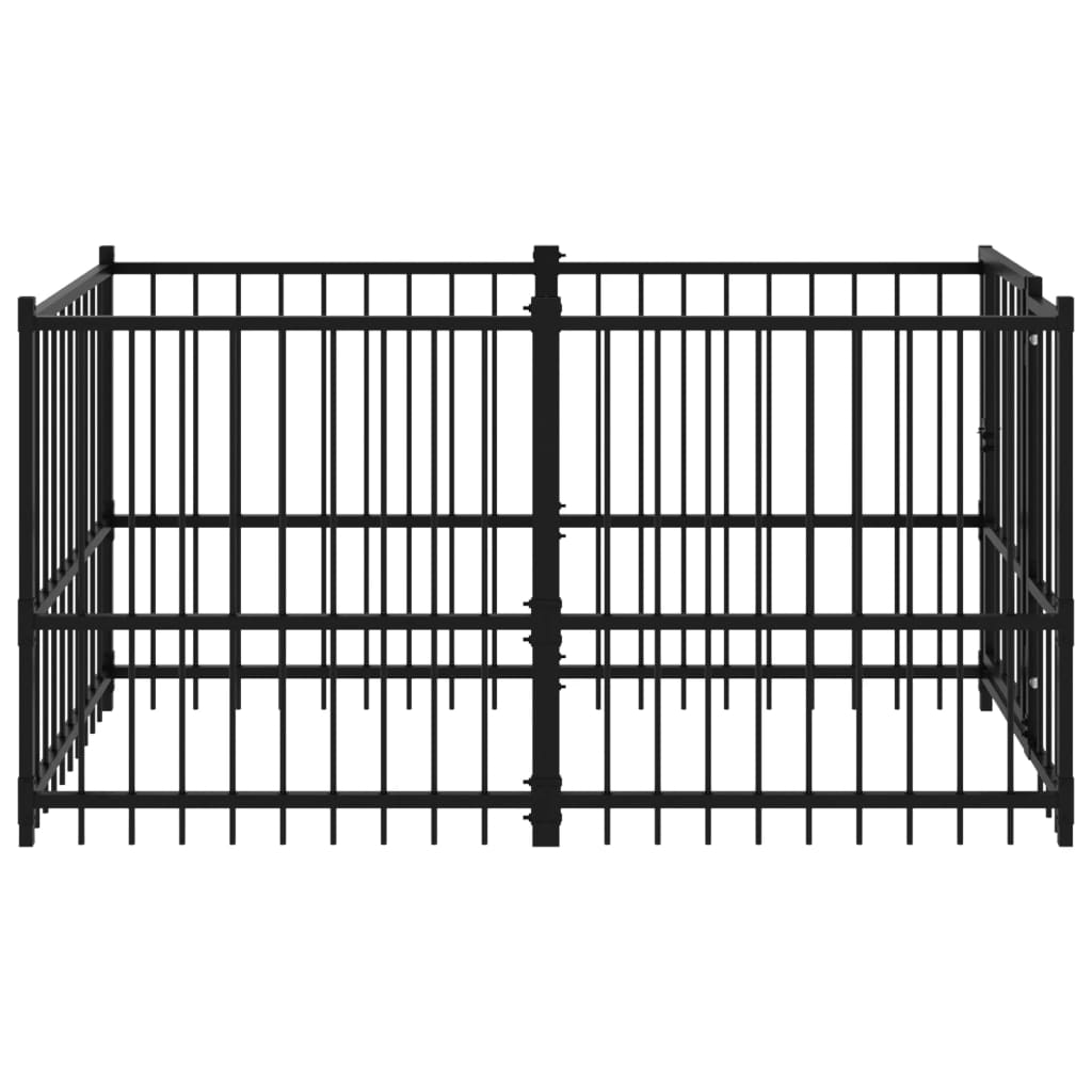 vidaXL Hundezwinger Schwarz 193,5x97x100 cm Stahl