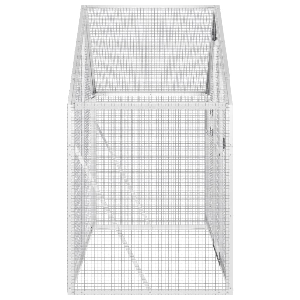 vidaXL Voliere Silbern 179x100x185 cm Aluminium