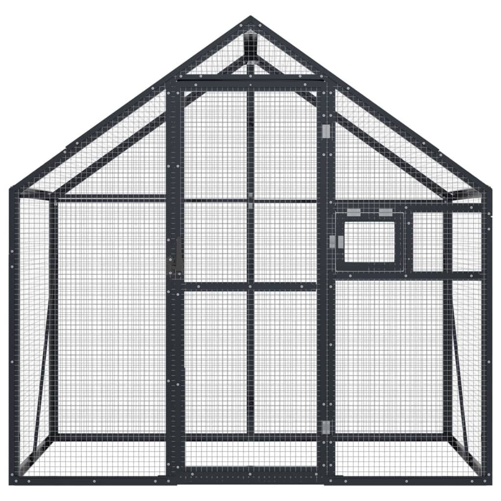 vidaXL Voliere Anthrazit 179x100x185 cm Aluminium