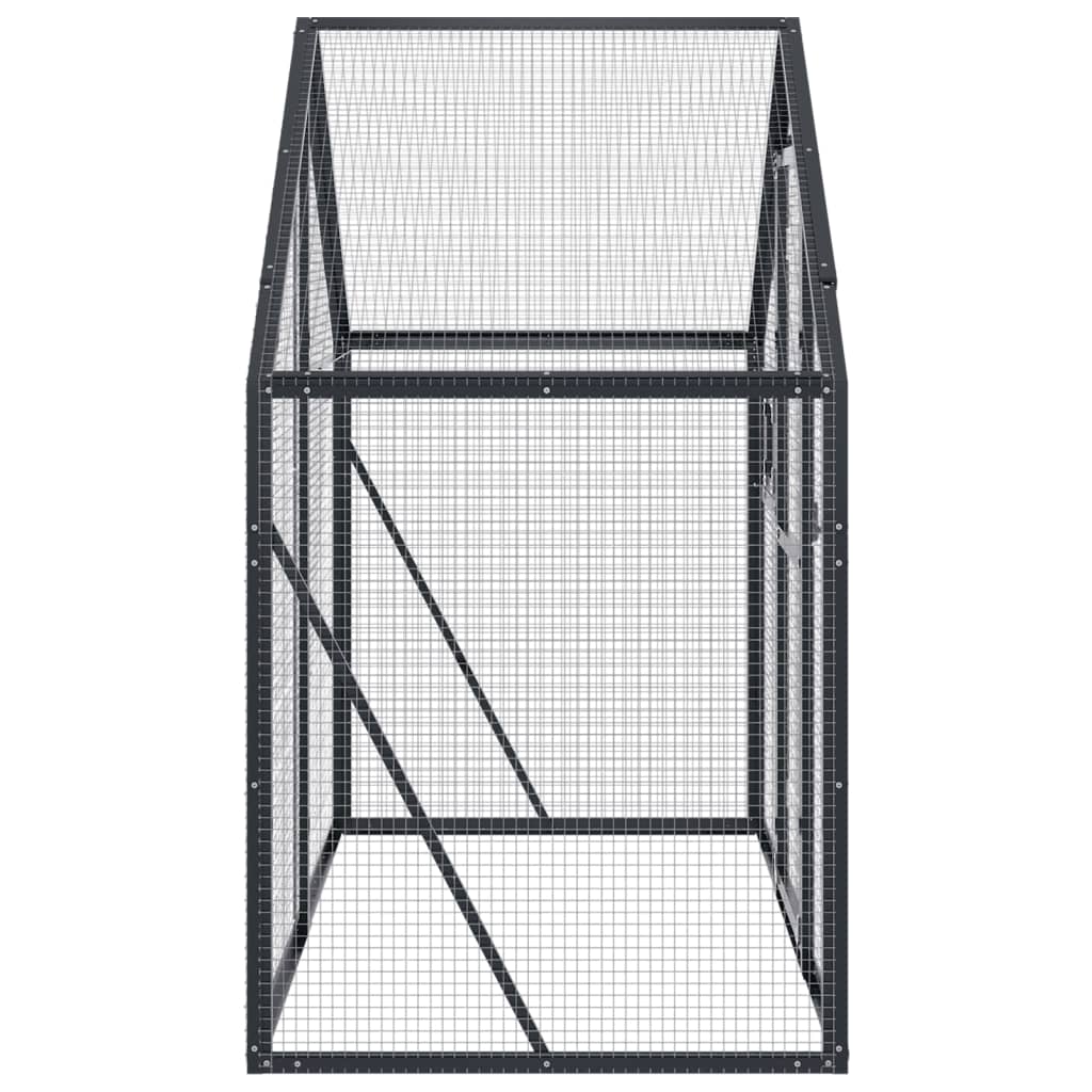 vidaXL Voliere Anthrazit 179x100x185 cm Aluminium