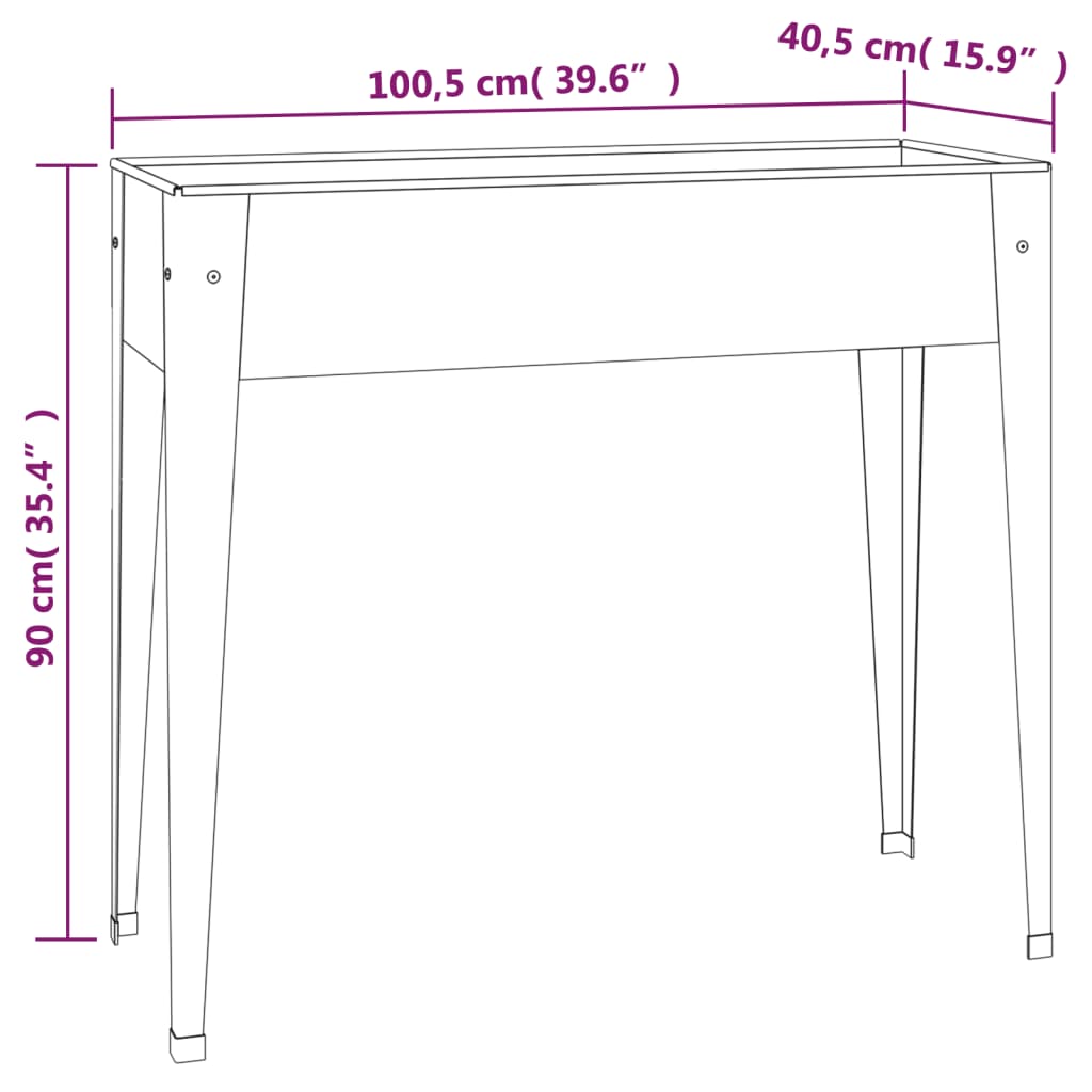 vidaXL Pflanzkübel 100,5x40,5x90 cm Verzinkter Stahl