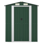 vidaXL Geräteschuppen Grün 192x108x223 cm Verzinkter Stahl