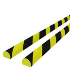 vidaXL Kantenschoner 2 Stk. Gelb & Schwarz 4x3x100 cm PU