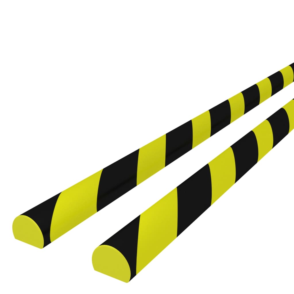 vidaXL Kantenschoner 2 Stk. Gelb & Schwarz 4x3x100 cm PU