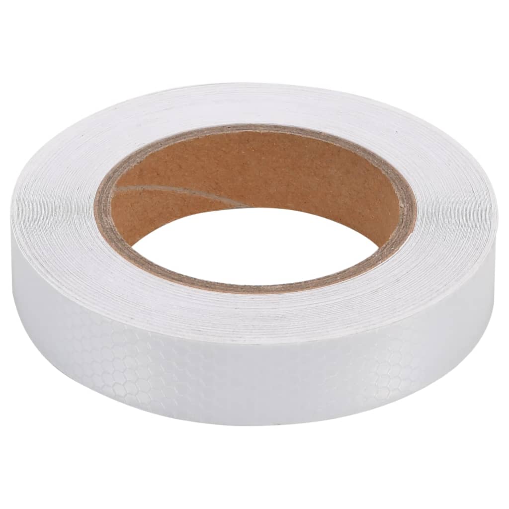 vidaXL Reflektorband Weiß 2,5 cmx20 m PVC
