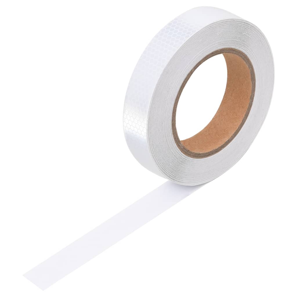 vidaXL Reflektorband Weiß 2,5 cmx20 m PVC