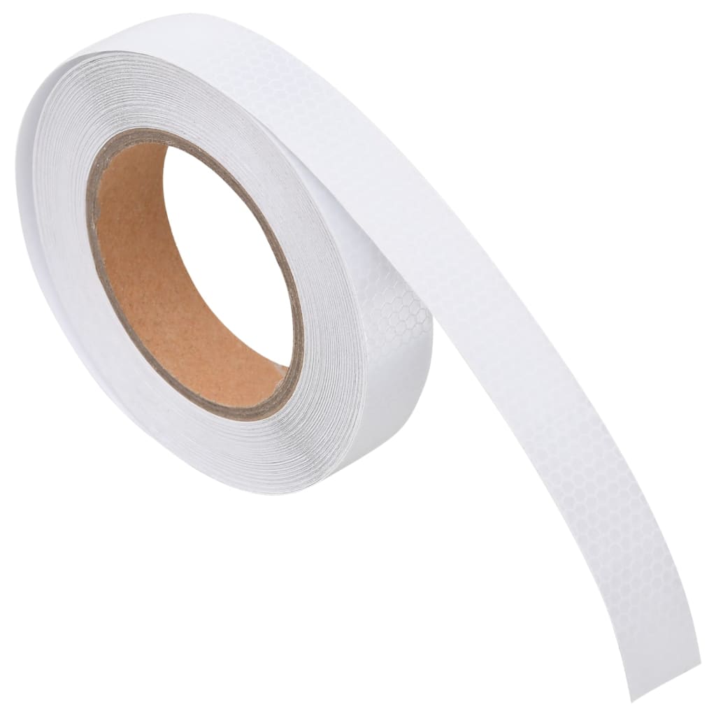 vidaXL Reflektorband Weiß 2,5 cmx20 m PVC