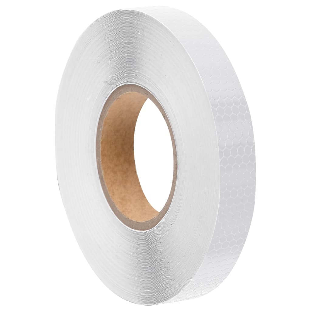 vidaXL Reflektorband Weiß 2,5 cmx50 m PVC