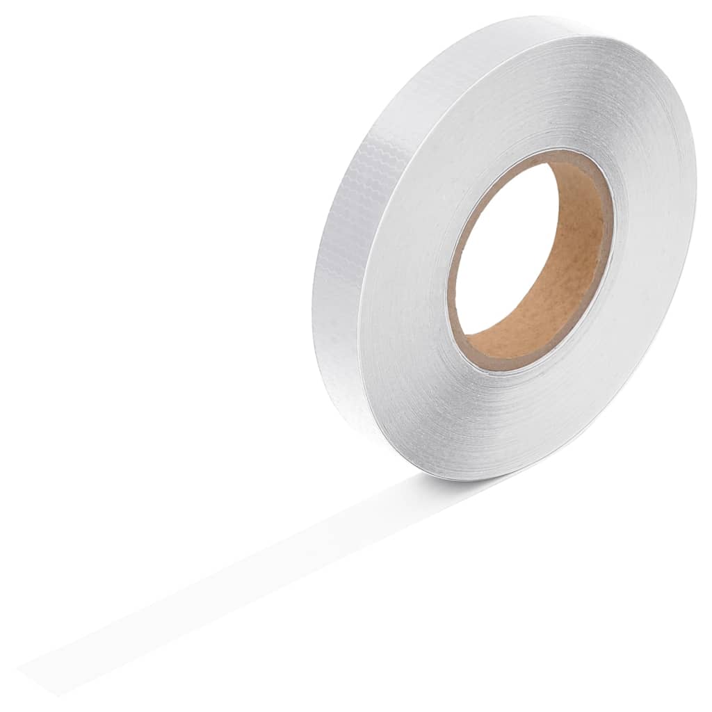 vidaXL Reflektorband Weiß 2,5 cmx50 m PVC