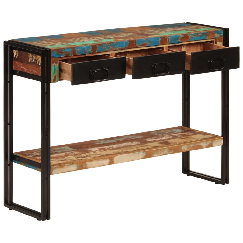 vidaXL Konsolentisch 110x30x76 cm Altholz Massiv