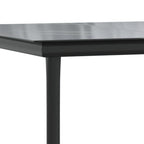 vidaXL Garten-Esstisch Schwarz 160x80x74 cm Stahl und Hartglas