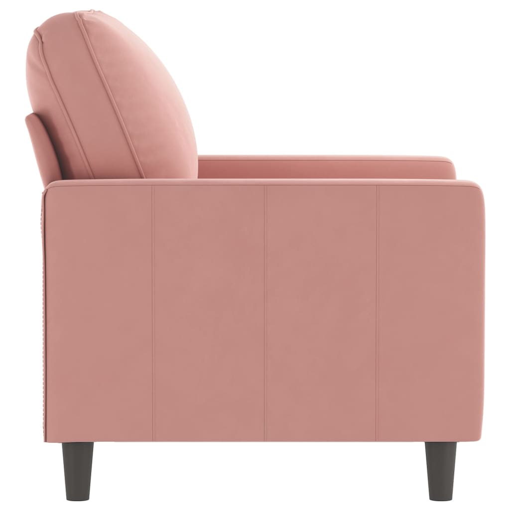 vidaXL Sessel Rosa 60 cm Samt
