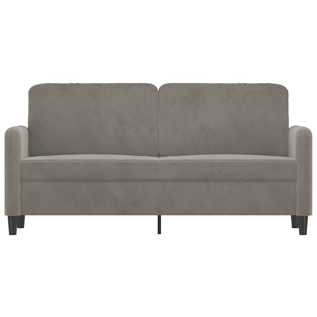 vidaXL 2-Sitzer-Sofa Hellgrau 140 cm Samt
