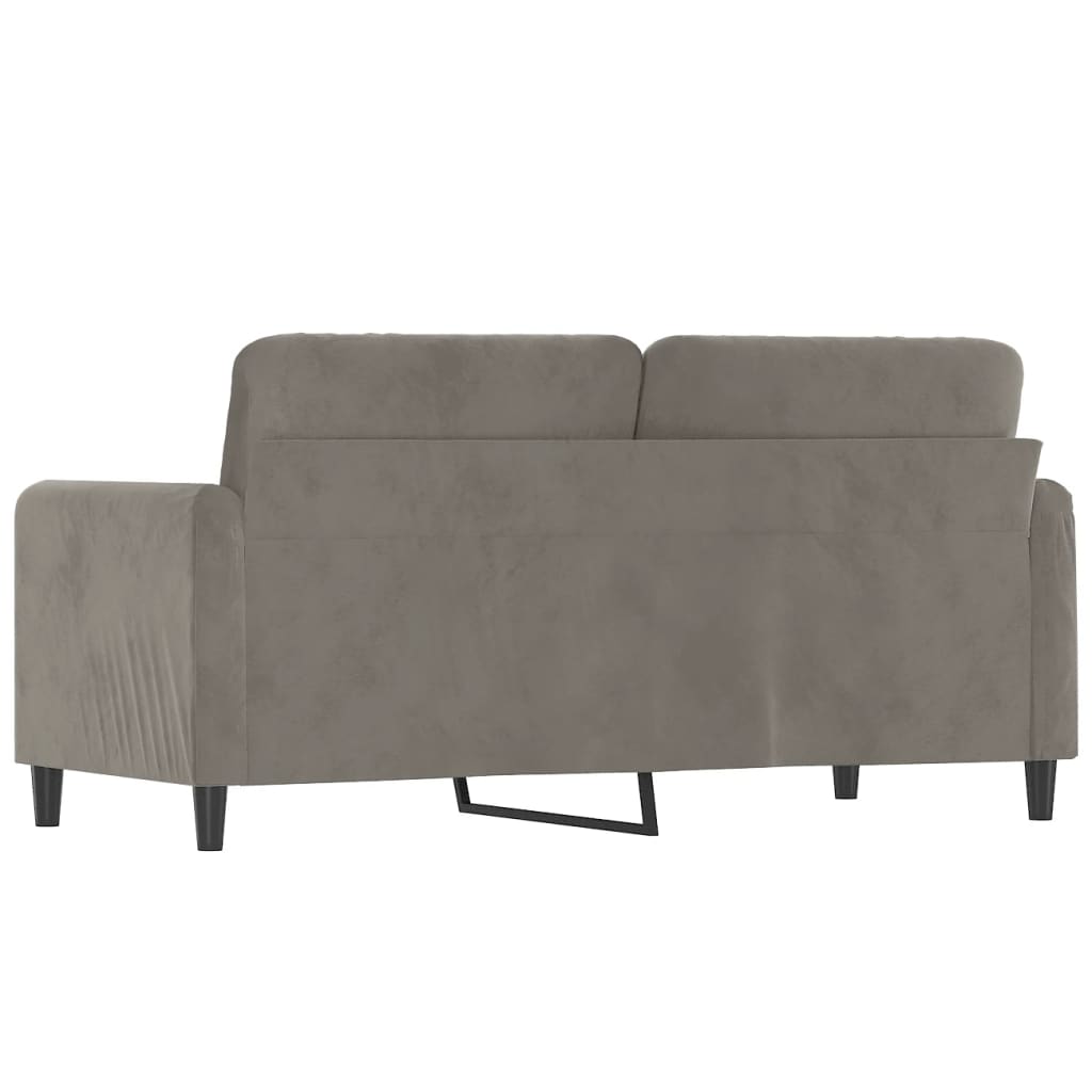 vidaXL 2-Sitzer-Sofa Hellgrau 140 cm Samt