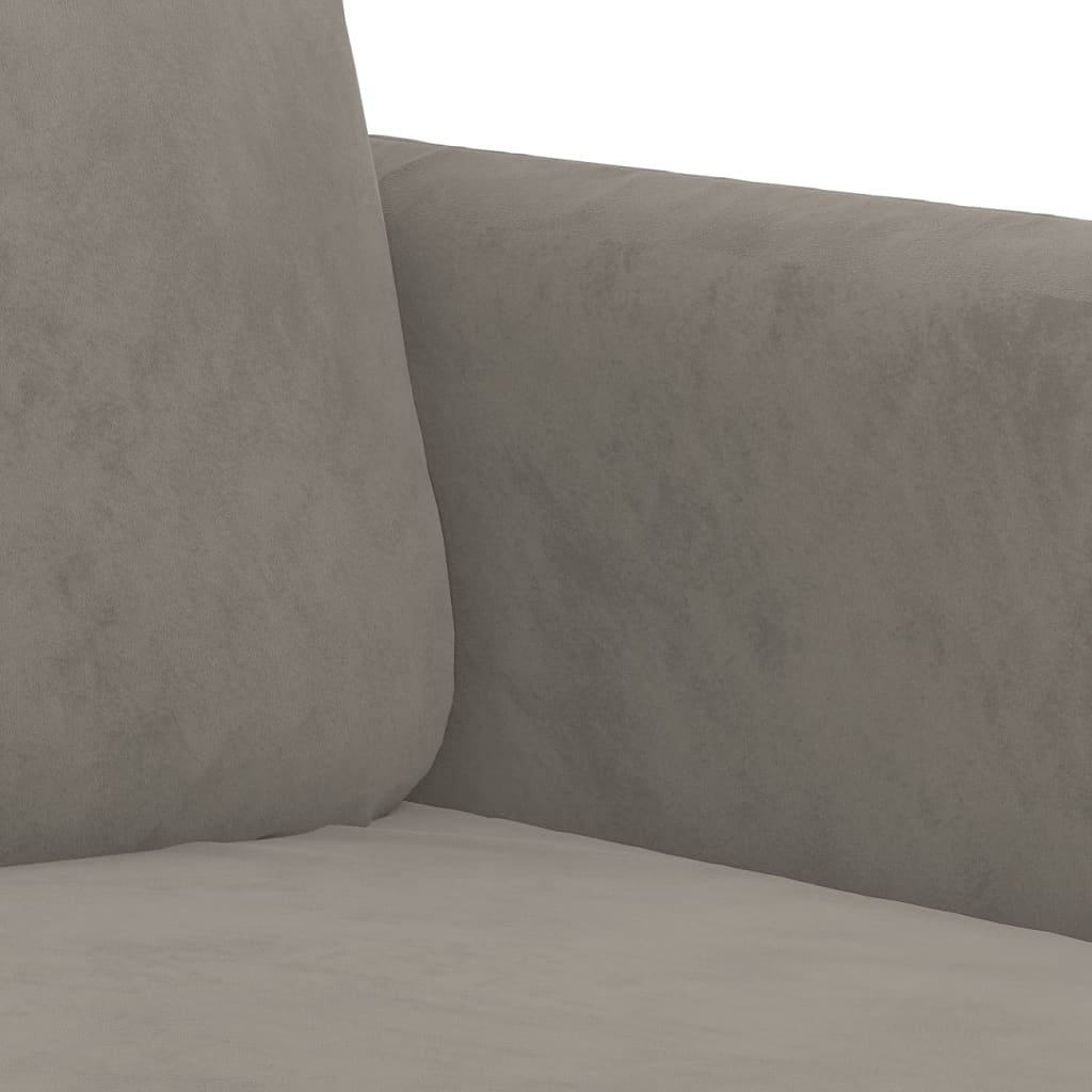 vidaXL 2-Sitzer-Sofa Hellgrau 140 cm Samt