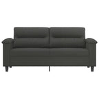 vidaXL 2-Sitzer-Sofa Dunkelgrau 140 cm Mikrofasergewebe